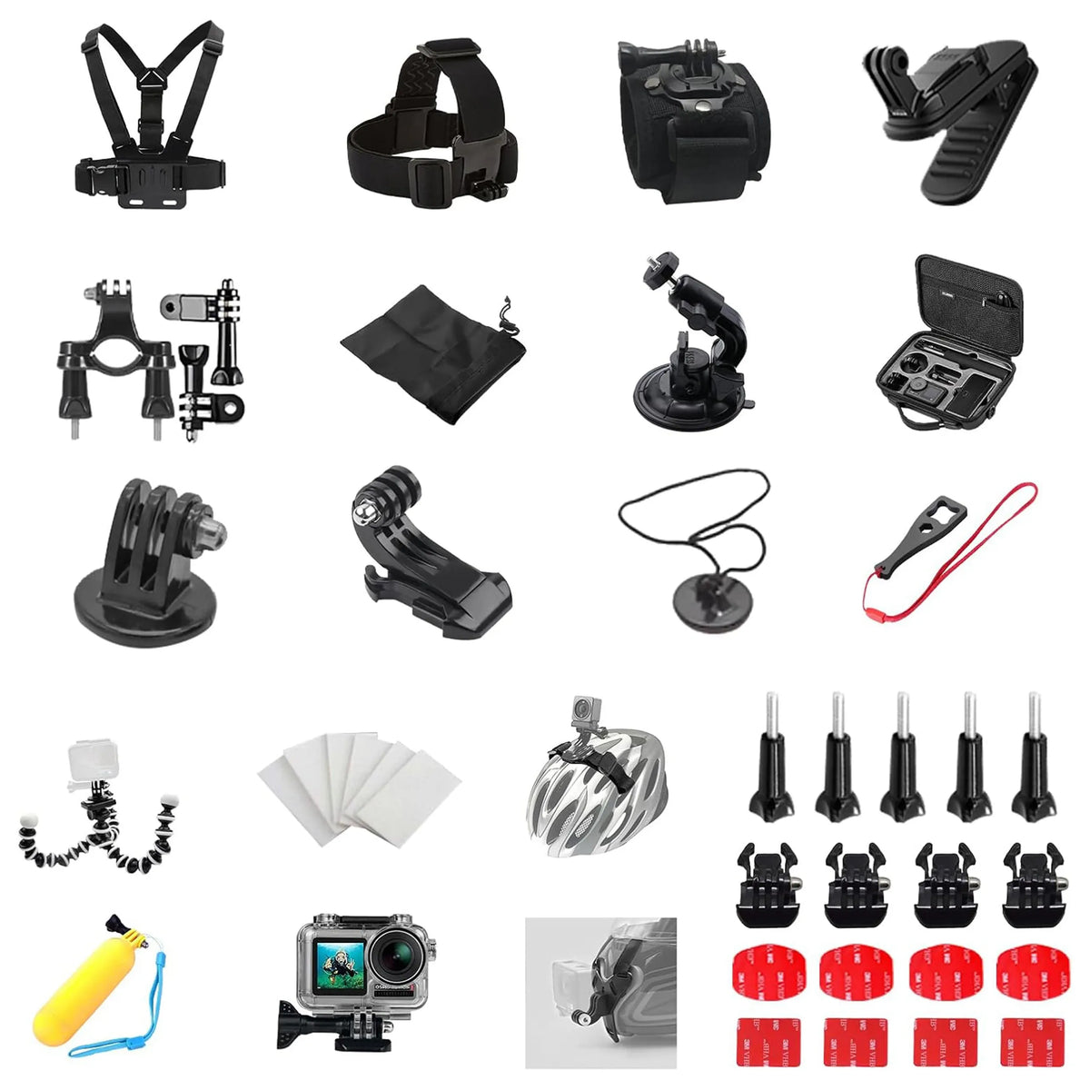 Action Camera Essential Accessory Kit