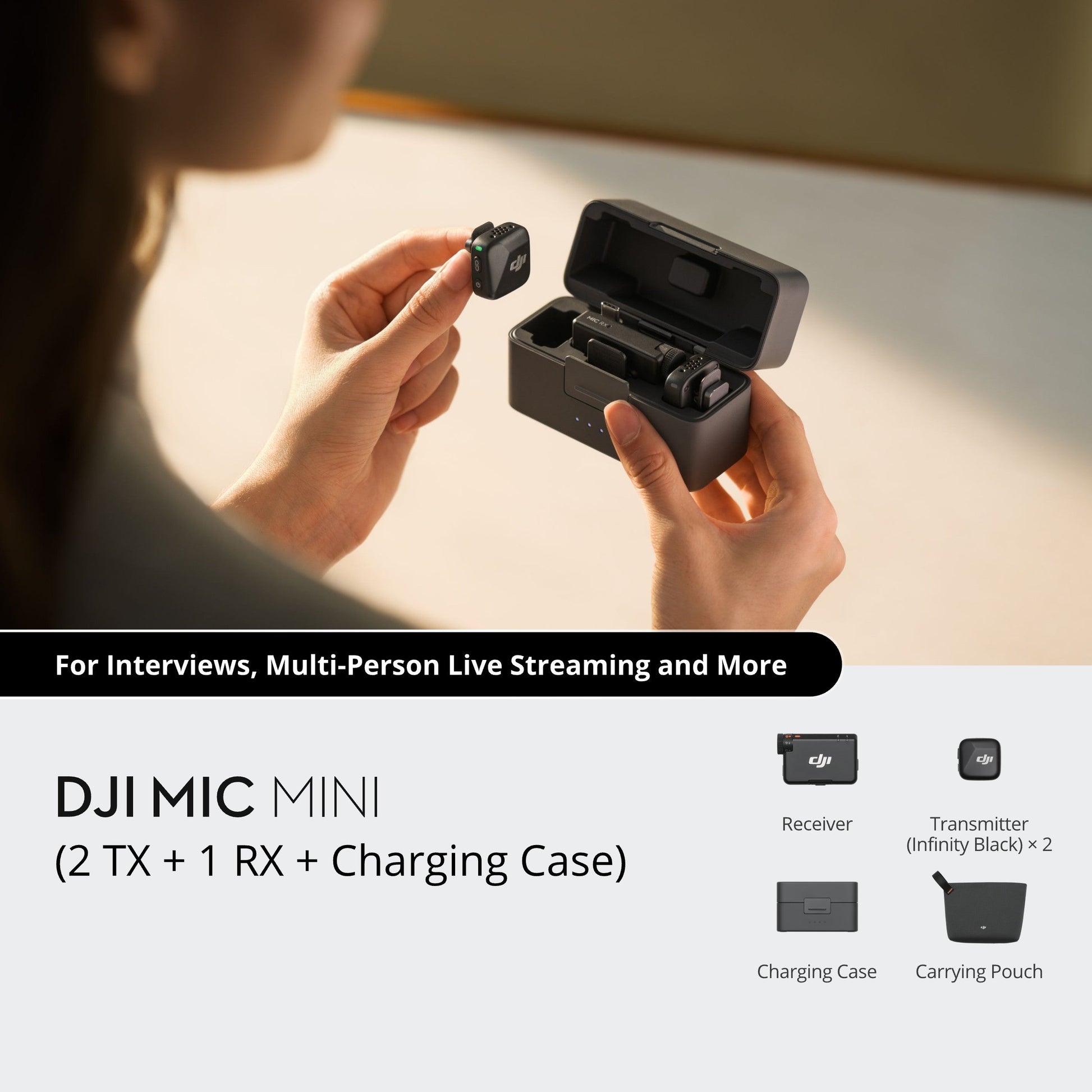 DJI Mic Mini (2 TX + 1 RX + Charging Case) DJI