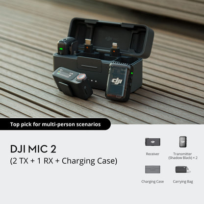 DJI Mic 2（2 TX + 1 RX + Charging Case） DJI Store