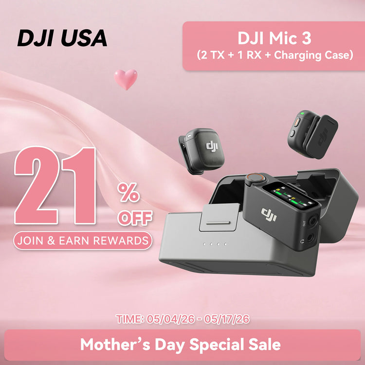 DJI Mic 3 (2 TX + 1 RX + Charging Case) – DJIUSA