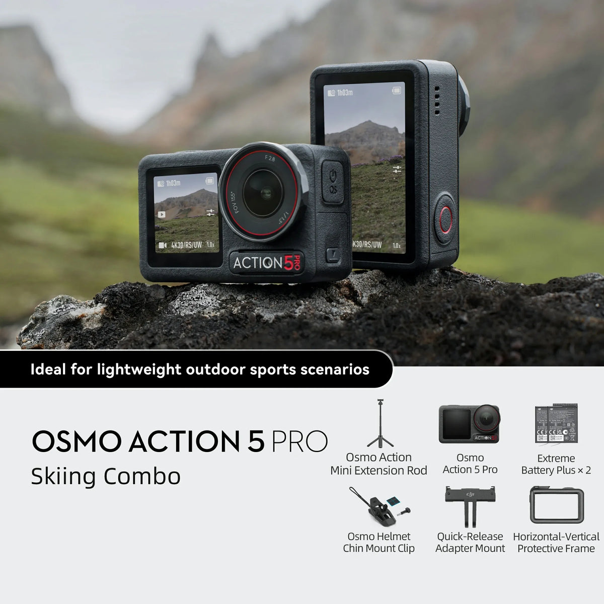 Osmo Action 5 Pro Skiing Combo