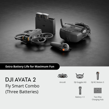 DJI Avata 2 Fly Smart Combo (Three Batteries)